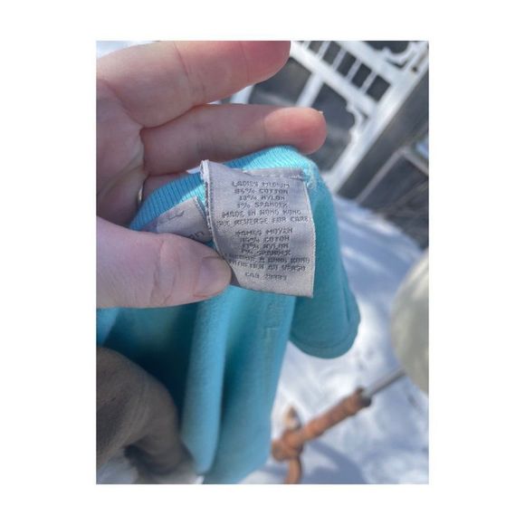 Vintage | 90s Sasson Blue Knit Sleeveless Top Sz M - Picture 6 of 8